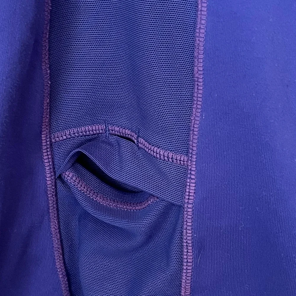 Lululemon | Power Y Athletic Tank, Purple, Navy Straps,‎ Pink Stitching, Size 6
